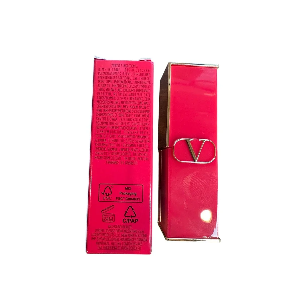 Valentino Rosso Valentino Matte Lipstick 219A Star Studded Red 3.4g New in Box